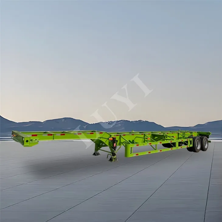 2 เพลาโหลดคอนเทนเนอร์ 20/40 ตันตัวอย่างโครงกระดูกกึ่งโครงกระดูก