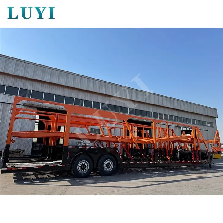 รถกึ่งพ่วงขนย้าย 2- เพลา ที่จอดรถ 8 คัน ประสิทธิภาพสูง-