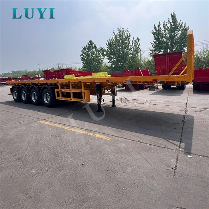 High Load 4 Axle 80 Ton Flatbed Trailer suppliers