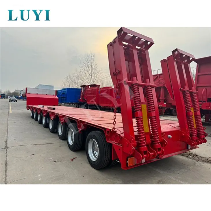 รถพ่วงพื้นต่ำแบบขยายได้ 8 เพลา