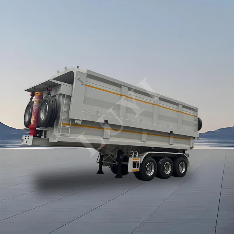 สาม - เพลา 60 - 80 ตันด้านหลัง - ทิป Dump Semi-Trailer