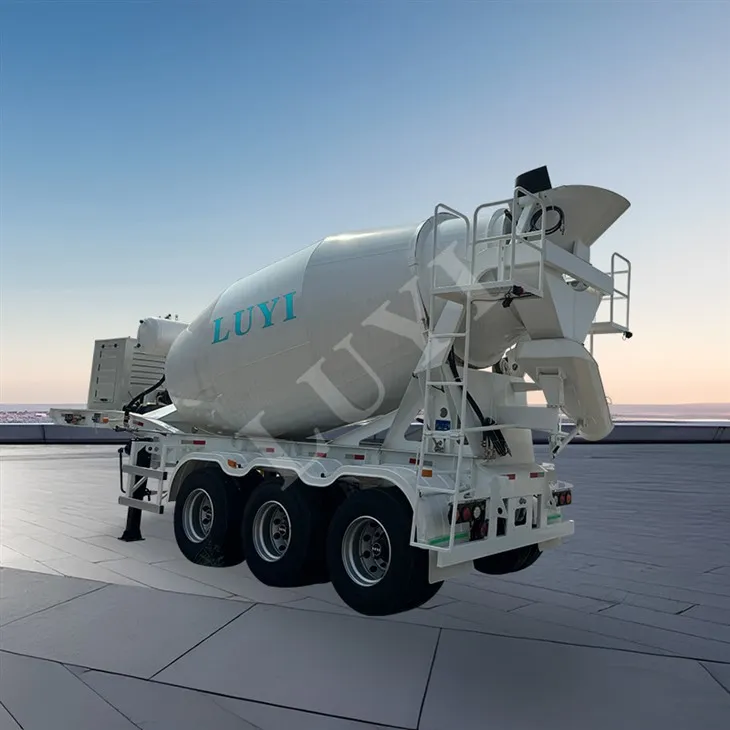 รถกึ่งพ่วงผสมปูนซิเมนต์สาม-เพลา-ความจุ 12 ลูกบาศก์เมตร